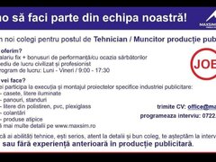 Muncitor in atelier productie publicitara